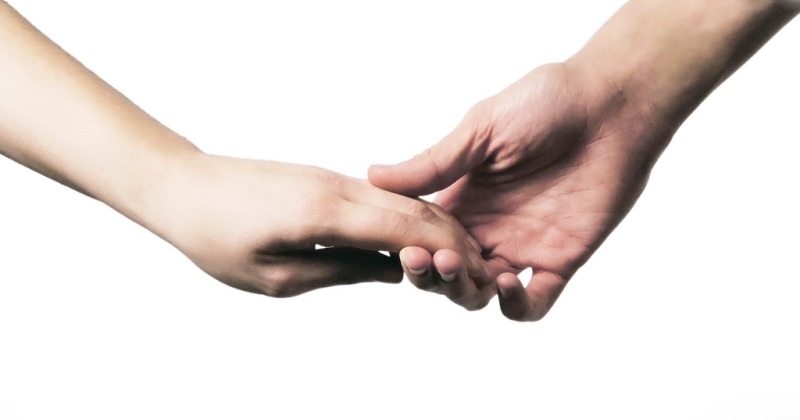 holding hands
